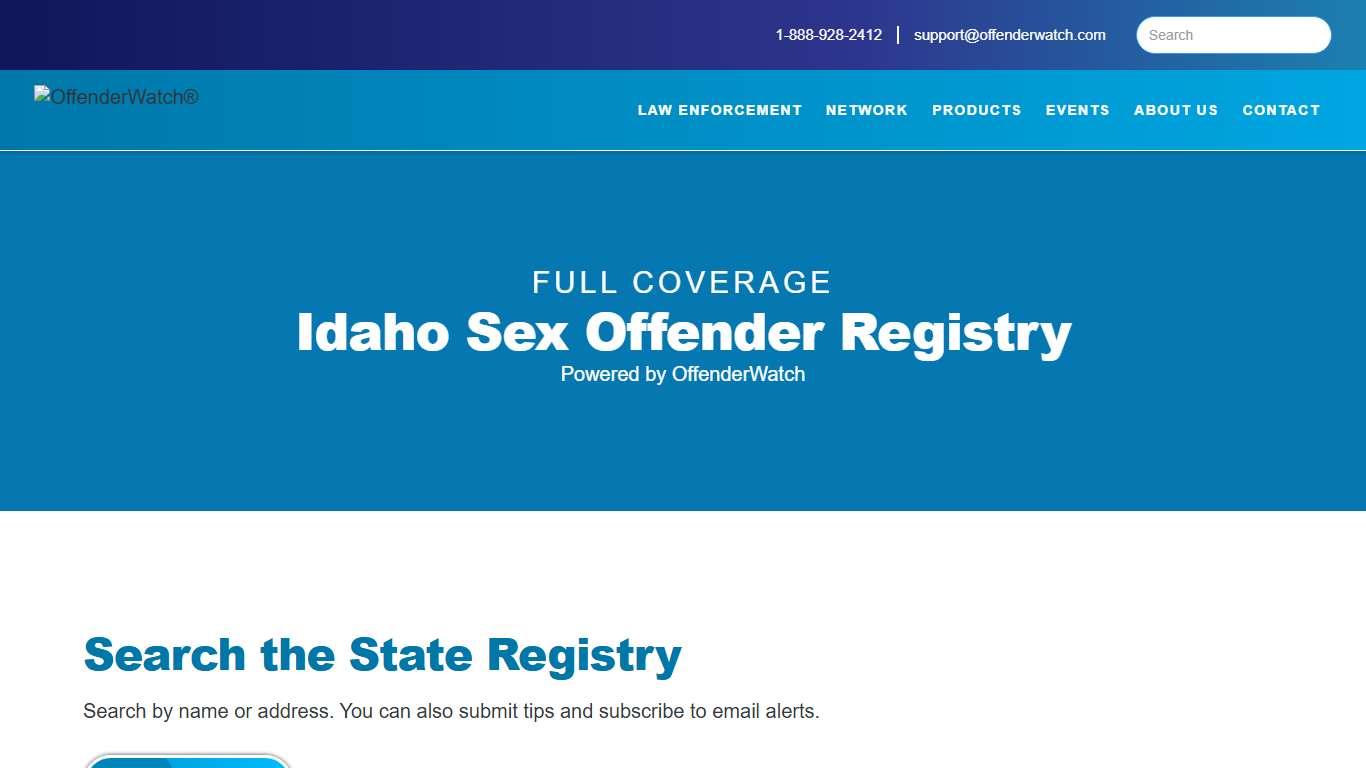 Idaho Sex Offender Registry OffenderWatch Network